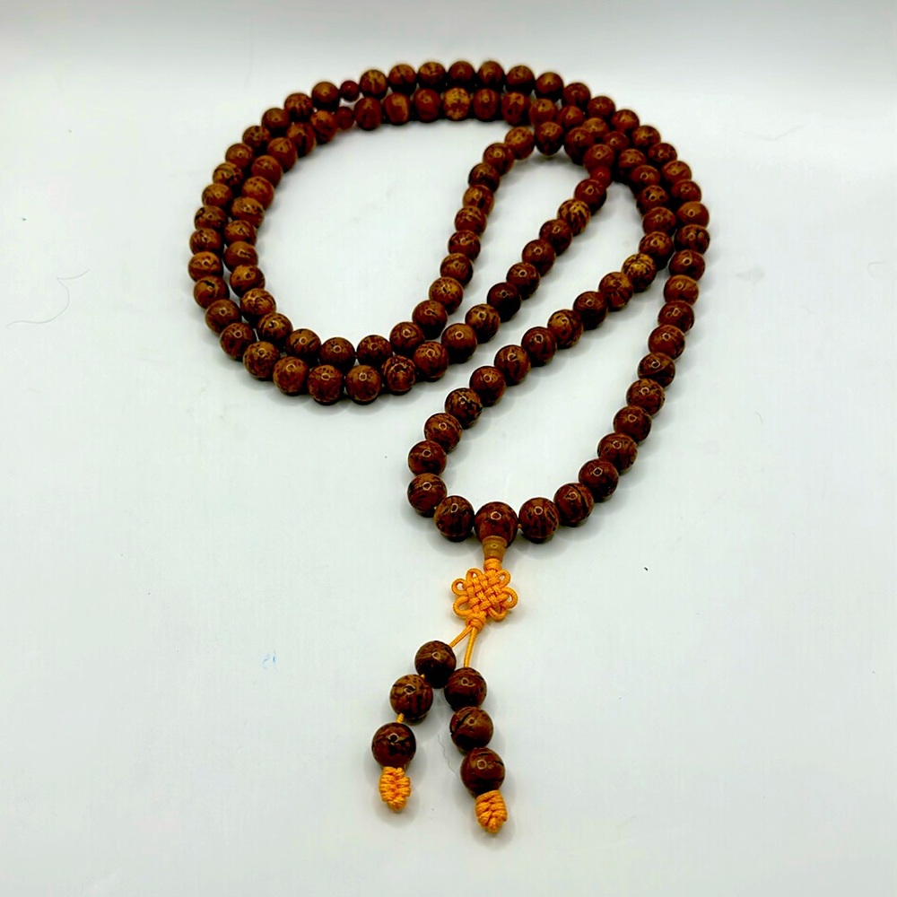 Buddha meditation bead necklace with tassel